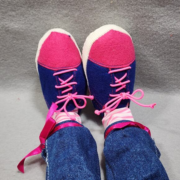 Ty Beanie & Fine Toy Soft Sculpted Plush Dolls Face Body Curly Red Haired Denim - Picture 16 of 16